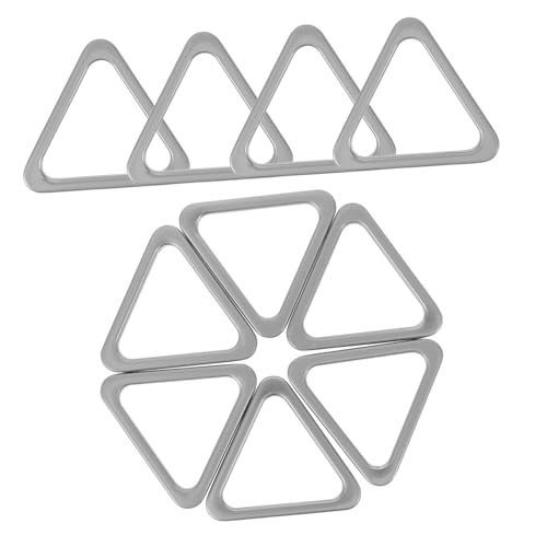 DOITOOL 10 Stück Schlüsselanhänger mit Ringschnalle für dreieckige Schnalle Schmuck Ring in Dreiecksform Geformte Ringschnalle Schnallenwechsel Zinklegierung Silver von DOITOOL