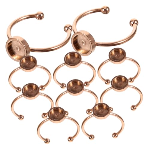 DOITOOL 10 Stück Schmuckzubehör Ringe Teile Ringrohlinge Schmuckherstellung Form Verstellbare Flache Ringe Rohlinge Fingerringe Zubehör Rohlinge Für Lünetten Roségold DOITOOL 10 Stück Schmuckzubehör Ringe Teile Ringrohlinge Schmuckherstellung Form Verstellbare Flache Ringe Rohlinge Fingerringe Zubehör Rohlinge Für Lünetten Roségold von DOITOOL