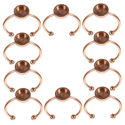 DOITOOL 10 Stück Schmuckzubehör Verstellbare Basis Ringrohlinge Zur Schmuckherstellung Fingerringe Zubehör Rohlinge Für Die Schmuckherstellung DIY Ringfassungen Form von DOITOOL