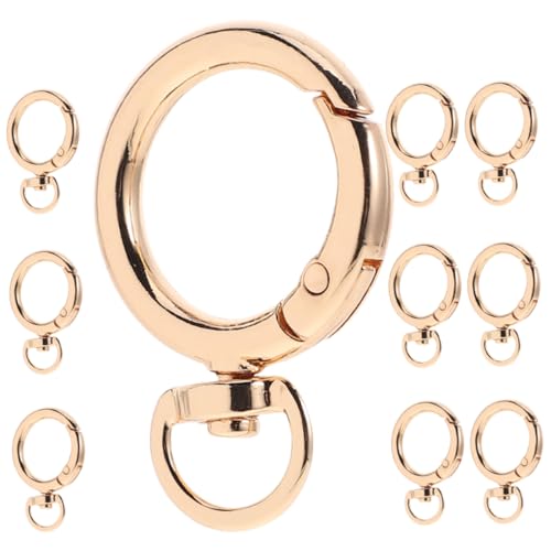 DOITOOL 10 Stück Schnappschnalle Drehbarer Karabinerhaken Schnallenring Taschenringe Schlüsselringclips Kleine Schlüsselringe Karabinerring Schlüsselanhänger Bastelset Metall DOITOOL 10 Stück Schnappschnalle Drehbarer Karabinerhaken Schnallenring Taschenringe Schlüsselringclips Kleine Schlüsselringe Karabinerring Schlüsselanhänger Bastelset Metall von DOITOOL