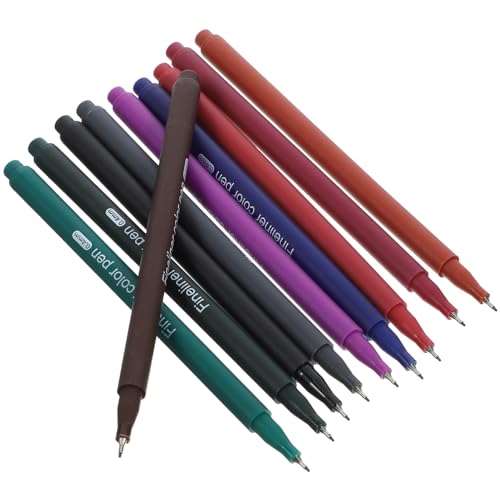 DOITOOL 10 Stück Schnelltrockner Faserstift Stifte Markierungen schleifen bunter Lackstift Textmarker Zeitschriftenmarker Lackmarker Markierstift Scrapbook -Marker Kritzelenkreife Plastik von DOITOOL