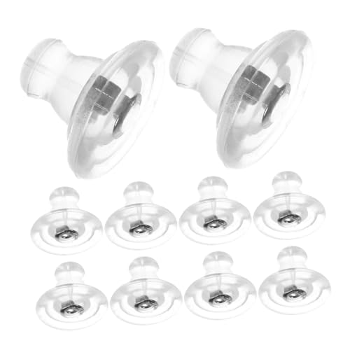 DOITOOL 10 Stück Sicherheits-Ohrstopper Unterstützung Wohnung Zucht Nieten Zurück Verschluss-Ohrstecker Schraubohrringe für Frauen sichere Ohrringstopper Kieselgel Silver DOITOOL 10 Stück Sicherheits-Ohrstopper Unterstützung Wohnung Zucht Nieten Zurück Verschluss-Ohrstecker Schraubohrringe für Frauen sichere Ohrringstopper Kieselgel Silver von DOITOOL