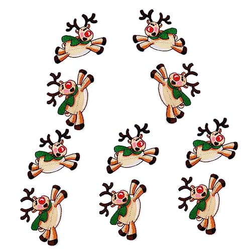 DOITOOL 10 Stück Stickereiflecken Rentier-Applikation Abzeichen Patch Weihnachtsmann-Patch weihnachten nähen auf flecken Kleiderflicken Weihnachtsflecken für Kleidung Stoff DOITOOL 10 Stück Stickereiflecken Rentier-Applikation Abzeichen Patch Weihnachtsmann-Patch weihnachten nähen auf flecken Kleiderflicken Weihnachtsflecken für Kleidung Stoff von DOITOOL