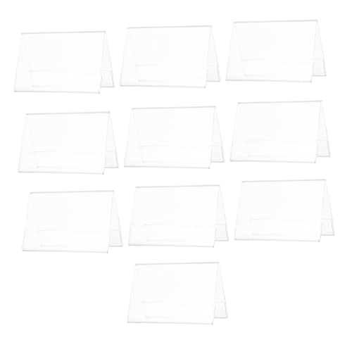 DOITOOL 10 Stück Teiliges Acryl Namensschild Transparentes Förmiges Tischschild mit Beidseitigen Einschubslots für Meetings Konferenzen Bankette Hotels und Restaurants von DOITOOL