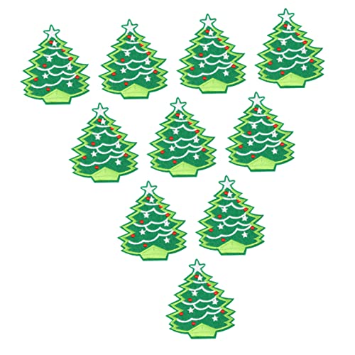 DOITOOL 10 Stück Teiliges Bestickte Weihnachts Aufnäher Niedliche Applikationen mit Bunten Baum und Sternmotiven zum Aufbügeln Kleidung Taschen Hüte Geeignet für Damen und DOITOOL 10 Stück Teiliges Bestickte Weihnachts Aufnäher Niedliche Applikationen mit Bunten Baum und Sternmotiven zum Aufbügeln Kleidung Taschen Hüte Geeignet für Damen und von DOITOOL