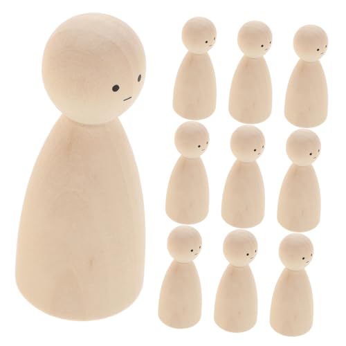 DOITOOL 10 Stück Teiliges Blanko Holzpuppen Unbemalte DIY Peg Dolls Holzfiguren für Mädchen Basteln Malen Holzspielzeug Geschenkidee Kreative Tischdeko DOITOOL 10 Stück Teiliges Blanko Holzpuppen Unbemalte DIY Peg Dolls Holzfiguren für Mädchen Basteln Malen Holzspielzeug Geschenkidee Kreative Tischdeko von DOITOOL