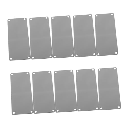 DOITOOL 10 Stück Teiliges Blanko Metallschild mit Löchern Rostfrei DIY Zubehör für Gravur und Professionelle Beschilderung Vielseitig Einsetzbar für Büro Industrie und Heimwerker von DOITOOL