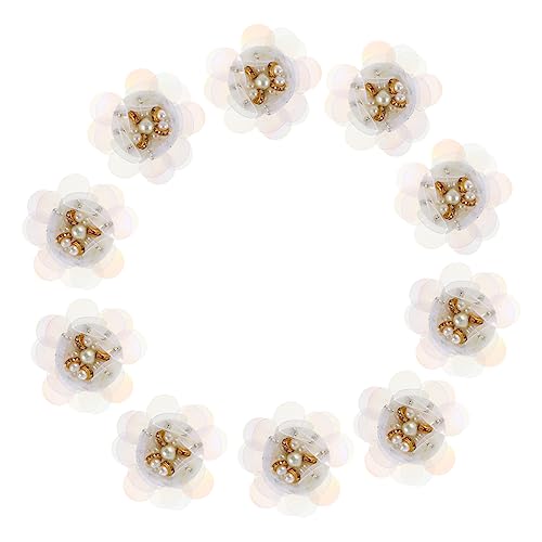 DOITOOL 10 Stück Teiliges Blumen Patches mit Perlen und Pailletten für Jeans und Taschen Bunte Applikationen zum Aufnähen Kreative Diy Dekoration für Kleidung DOITOOL 10 Stück Teiliges Blumen Patches mit Perlen und Pailletten für Jeans und Taschen Bunte Applikationen zum Aufnähen Kreative Diy Dekoration für Kleidung von DOITOOL