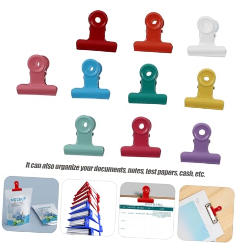 DOITOOL 10 Stück Teiliges Bunte Metall Büroklammern mit Löchern Vielseitige Snack Lebensmittelverschlussklammern Kompakte Beutelclips für Frische Aufbewahrung und Praktische Organisation DOITOOL 10 Stück Teiliges Bunte Metall Büroklammern mit Löchern Vielseitige Snack Lebensmittelverschlussklammern Kompakte Beutelclips für Frische Aufbewahrung und Praktische Organisation von DOITOOL