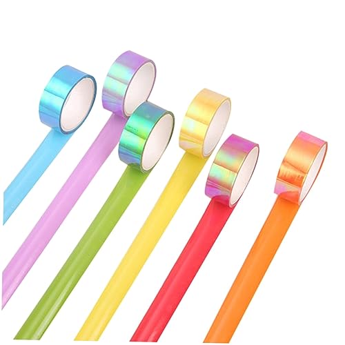 DOITOOL 10 Stück Teiliges Bunter Dekorativer Klebebänder Glitzernde Farbenfrohe Klebebänder für Scrapbooking und Bastelprojekte Zufällige Farben für Planer und Zufällige von DOITOOL