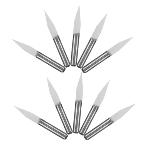 DOITOOL 10 Stück Teiliges Cnc Router Fräsbit Set V-förmige Gravur Flachboden-schneidwerkzeuge Präzise Holzschnitzerei Kompatibel für Holzarbeiten und Diy-bastelprojekte Silberfarben DOITOOL 10 Stück Teiliges Cnc Router Fräsbit Set V-förmige Gravur Flachboden-schneidwerkzeuge Präzise Holzschnitzerei Kompatibel für Holzarbeiten und Diy-bastelprojekte Silberfarben von DOITOOL