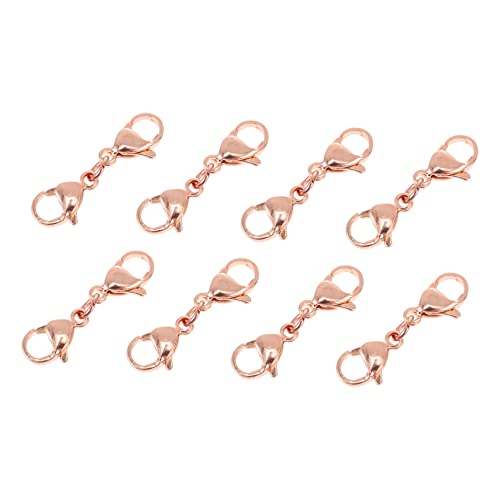 DOITOOL 10 Stück Teiliges Doppelte Lobster Karabiner Robust und Rostfrei Breit Roségoldfarbene Schmuckverbinder für DIY Armband und Halskettenverschlüsse DOITOOL 10 Stück Teiliges Doppelte Lobster Karabiner Robust und Rostfrei Breit Roségoldfarbene Schmuckverbinder für DIY Armband und Halskettenverschlüsse von DOITOOL