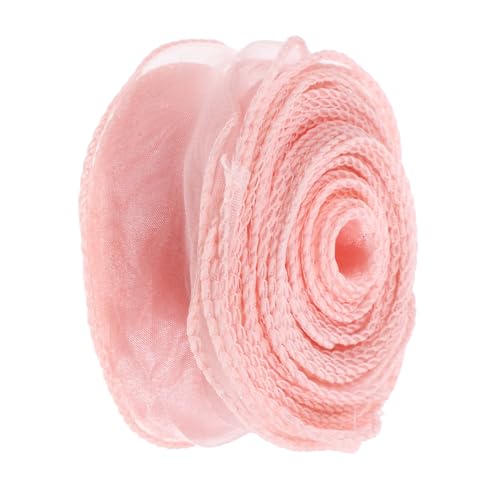 DOITOOL 10 Stück Teiliges Geschenkband Multifunktionale Geschenkverpackungsschleifen Wellenförmige Matte Hochzeitsstrauß und DIY Dekobänder in Zartem Rosé für Blumen und Kuchen von DOITOOL