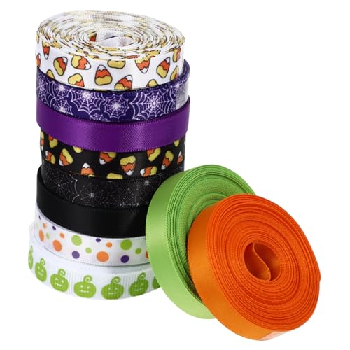 DOITOOL 10 Stück Teiliges Halloween Geschenkband Polyester Satinband mit Buntem Druck Langlebig und Vielseitig für Geschenkverpackung Basteln Dekoration und DIY Schleifen DOITOOL 10 Stück Teiliges Halloween Geschenkband Polyester Satinband mit Buntem Druck Langlebig und Vielseitig für Geschenkverpackung Basteln Dekoration und DIY Schleifen von DOITOOL