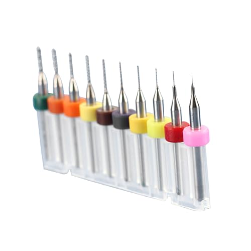 DOITOOL 10 Stück Teiliges Hartmetall Mikro-bohrersatz mit Symmetrischer Schneide für Pcb Cnc Gravur Holz Kunststoff Präzises Spiralbohrer Set für Leiterplatten Schmuck DOITOOL 10 Stück Teiliges Hartmetall Mikro-bohrersatz mit Symmetrischer Schneide für Pcb Cnc Gravur Holz Kunststoff Präzises Spiralbohrer Set für Leiterplatten Schmuck von DOITOOL