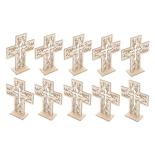 DOITOOL 10 Stück Teiliges Holzkreuz Rustikale Holzdekoration Vielseitig für Wohnzimmer Schlafzimmer Büro Geschenkidee Tischdekoration Wohnkultur DOITOOL 10 Stück Teiliges Holzkreuz Rustikale Holzdekoration Vielseitig für Wohnzimmer Schlafzimmer Büro Geschenkidee Tischdekoration Wohnkultur von DOITOOL