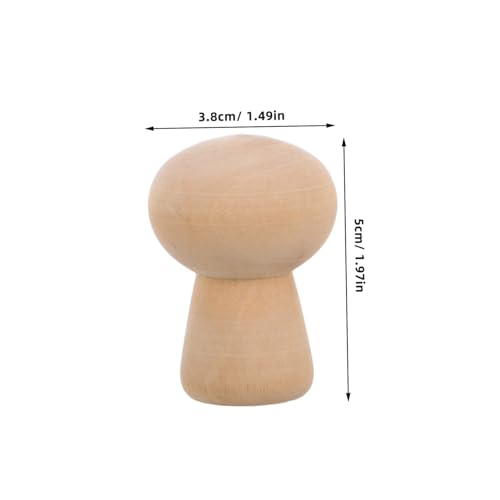 DOITOOL 10 Stück Teiliges Holzpilz Dekoration zum Bemalen Natürliche Holzfiguren für DIY Bastelset Originelles Jungen und Mädchen Pädagogisch Wertvolles Holzmotiv Zubehör von DOITOOL