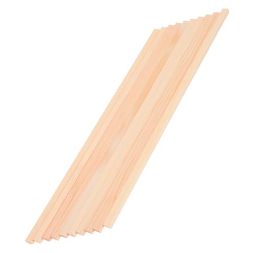 DOITOOL 10 Stück Teiliges Holzstäbe Modellbau Leichtes Stabiles Holz für DIY Bastelprojekte Familienaktivitäten und Schulprojekte Einfache Handhabung und Vielseitig Einsetzbar von DOITOOL