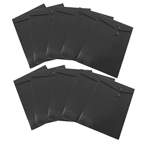 DOITOOL 10 Stück Teiliges Kraftpapier Umschläge mit Kordelverschluss Dokumentenordner für Büro und Zuhause für Rechnungen Formulare und Wichtige Unterlagen von DOITOOL