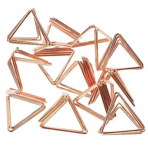 DOITOOL 10 Stück Teiliges Kreative Dreieckige Memo Clips Stabile Tischkartenhalter für Fotos Notizen und Multifunktionale Büroklammern Roségold für Dekoration und Organisation von DOITOOL