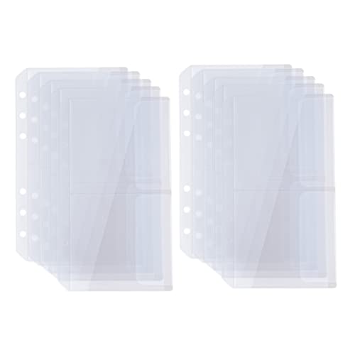 DOITOOL 10 Stück Teiliges Loose Leaf Aufbewahrungsset Transparente PVC EVA Tasche Leichte Bastel und Sticker Organizer Doppelte Öffnung Strapazierfähig für Damen und Schule von DOITOOL