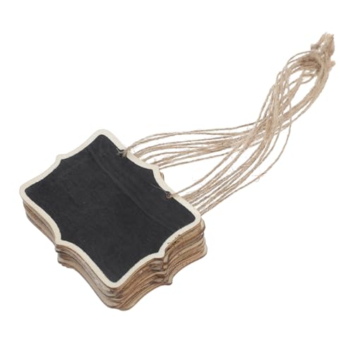 DOITOOL 10 Stück Teiliges Mini Kreidetafeln aus Holz mit Aufhängeschnur Doppelseitige Kleine Schwarze Tafeln Wiederbeschreibbar Vielseitig für Küche Büro und Veranstaltungen zur DOITOOL 10 Stück Teiliges Mini Kreidetafeln aus Holz mit Aufhängeschnur Doppelseitige Kleine Schwarze Tafeln Wiederbeschreibbar Vielseitig für Küche Büro und Veranstaltungen zur von DOITOOL