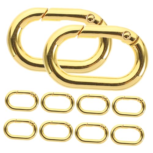 DOITOOL 10 Stück Teiliges Ovaler Metall federschnallen Karabinerhaken Langlebiger Spring Clip Verschluss für Schlüsselanhänger Taschen Rucksack Leichte Kompakte Karabiner mit Polierter DOITOOL 10 Stück Teiliges Ovaler Metall federschnallen Karabinerhaken Langlebiger Spring Clip Verschluss für Schlüsselanhänger Taschen Rucksack Leichte Kompakte Karabiner mit Polierter von DOITOOL