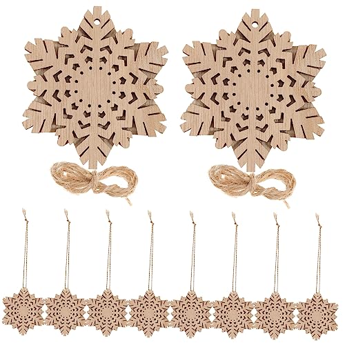 DOITOOL 10 Stück Teiliges Schneeflocken Holzanhänger Naturbelassen Glatte Oberfläche Vielseitig zum Basteln und Weihnachtsbaum Deko Diy Ornamente für Festliche Weihnachtsdeko und DOITOOL 10 Stück Teiliges Schneeflocken Holzanhänger Naturbelassen Glatte Oberfläche Vielseitig zum Basteln und Weihnachtsbaum Deko Diy Ornamente für Festliche Weihnachtsdeko und von DOITOOL