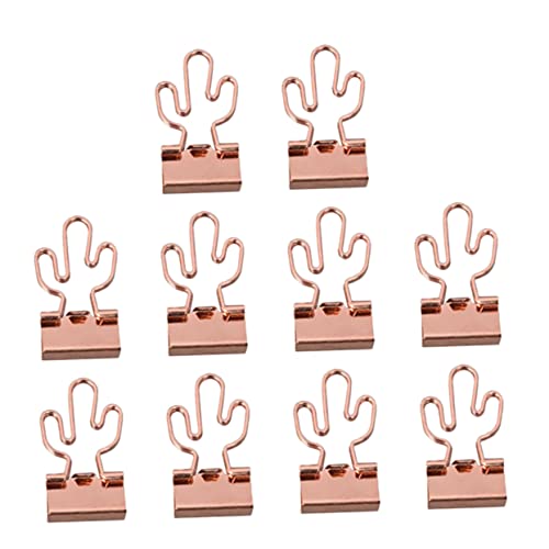 DOITOOL 10 Stück Teiliges Set Büroklammern Goldfarbene Binder Clips aus Hochwertigem für Bürobedarf und Dokumentenorganisation von DOITOOL