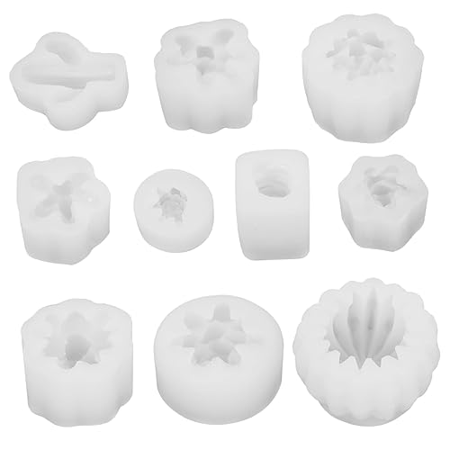 DOITOOL 10 Stück Teiliges Silikonformset für DIY Sukkulenten Kerzen Gießform für Duftkerzen Seifen und Bastelarbeiten Flexibel und Wiederverwendbar für Kreative von DOITOOL