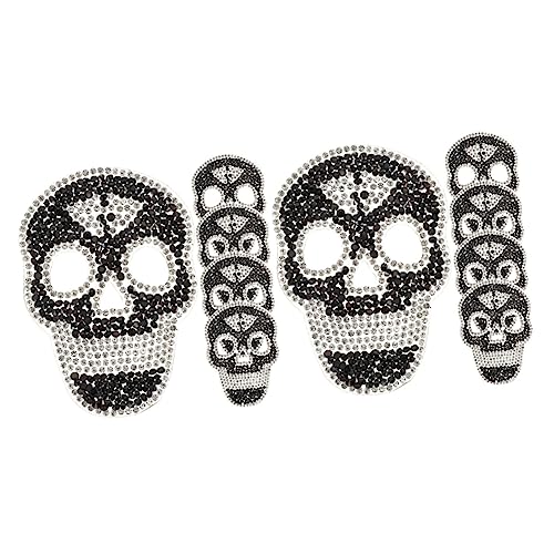 DOITOOL 10 Stück Teiliges Strass Schädel Bügelflicken Multifunktionale Aufnäher zum Aufnähen und Reparieren Schwarze Applikationen für Jacken Rucksäcke Hüte und Kleidung DIY Dekoration DOITOOL 10 Stück Teiliges Strass Schädel Bügelflicken Multifunktionale Aufnäher zum Aufnähen und Reparieren Schwarze Applikationen für Jacken Rucksäcke Hüte und Kleidung DIY Dekoration von DOITOOL