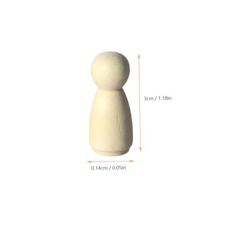 DOITOOL 10 Stück Teiliges Unbemalte Holzfiguren zum Bemalen DIY Bastelset für Ab Jahren Naturbelassene Mini Holzpuppen Robustes Holzmaterial für Kreative Malprojekte und Geschenkideen von DOITOOL