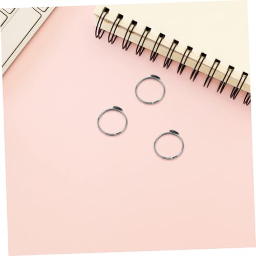 DOITOOL 10 Stück Teiliges Verstellbares Kinderring aus mit Flachem Rundem Ringrohling Kindersicherer Schmuck Basis für DIY Schmuckherstellung Langlebig und Anpassbar für Verschiedene von DOITOOL