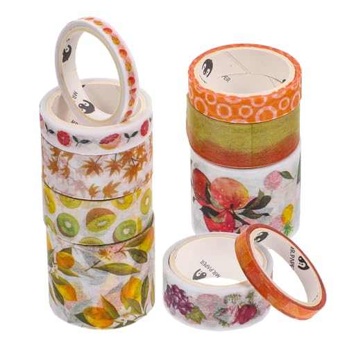 DOITOOL 10 Stück Teiliges Washi Tape mit Breiten Floralen Mustern Selbstklebendes Dekoratives Klebeband Vielseitig für Scrapbooking Planer Notizbücher Einfach Anzubringen Rückstandsfrei von DOITOOL