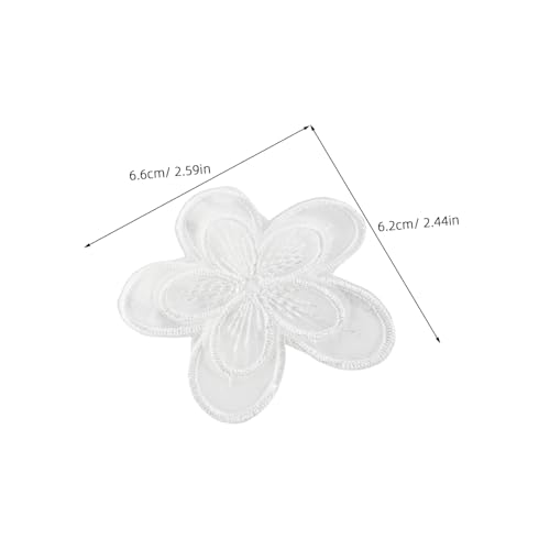 DOITOOL 10 Stück Teiliges Weiße Organza Spitzen Applikationen Selbstklebend ohne Nähen Bestickte Blumen Patches für Diy Kleidungsreparatur und Dekorative Verschönerung von Kleidern und DOITOOL 10 Stück Teiliges Weiße Organza Spitzen Applikationen Selbstklebend ohne Nähen Bestickte Blumen Patches für Diy Kleidungsreparatur und Dekorative Verschönerung von Kleidern und von DOITOOL