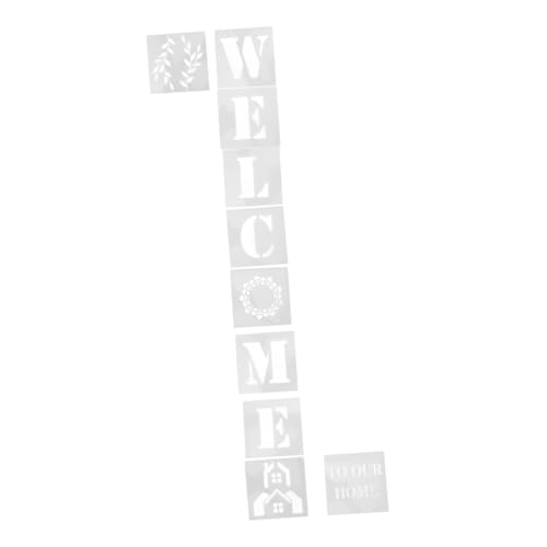 DOITOOL 10 Stück Teiliges Welcome Buchstaben Schablonen Kreative Diy Pet Malvorlagen für Wunderschöne Heimdekoration Langlebig Feiner Schnittführung von DOITOOL