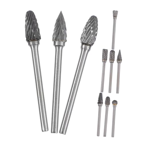DOITOOL 10 Stück Teiliges Wolframkarbid Fräser Set Präzise Rotationswerkzeuge für Holz und Metallbearbeitung für Details und Langlebige Nutzung DOITOOL 10 Stück Teiliges Wolframkarbid Fräser Set Präzise Rotationswerkzeuge für Holz und Metallbearbeitung für Details und Langlebige Nutzung von DOITOOL