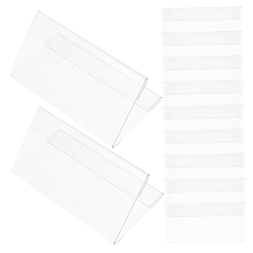 DOITOOL 10 Stück Transparente Schreibtischetiketten Büro Schreibtischschilder Namensschilder Mini Bilderrahmen Tischaufsteller Doppelseitige Namensschildhalter Lebensmittelschilder DOITOOL 10 Stück Transparente Schreibtischetiketten Büro Schreibtischschilder Namensschilder Mini Bilderrahmen Tischaufsteller Doppelseitige Namensschildhalter Lebensmittelschilder von DOITOOL