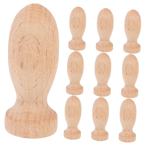 DOITOOL 10 Stück Unbemaltes Holzhandwerk Graffiti Peg Dolls Unvollendete Puppenkörper Blanko Kleine Mädchen Dekorationen Unvollendete Peg People Holzspielzeug Ornamente von DOITOOL