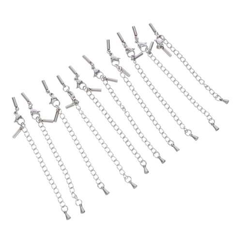 DOITOOL 10 Stück Verstellbare Halskettenverlängerungskette mit Karabinerverschluss Schmuckverlängerungskette für Armbänder und Flexibel Anpassbar DOITOOL 10 Stück Verstellbare Halskettenverlängerungskette mit Karabinerverschluss Schmuckverlängerungskette für Armbänder und Flexibel Anpassbar von DOITOOL