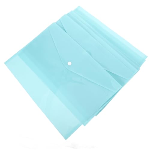 DOITOOL 10 Stück Wasserdichte Aktentasche Transparenter Aktenhalter Dokumentenordner Mit Druckknopf Dokumentenaufbewahrungstaschen Knopf Aktentaschen Quittungs Organizer Tasche von DOITOOL