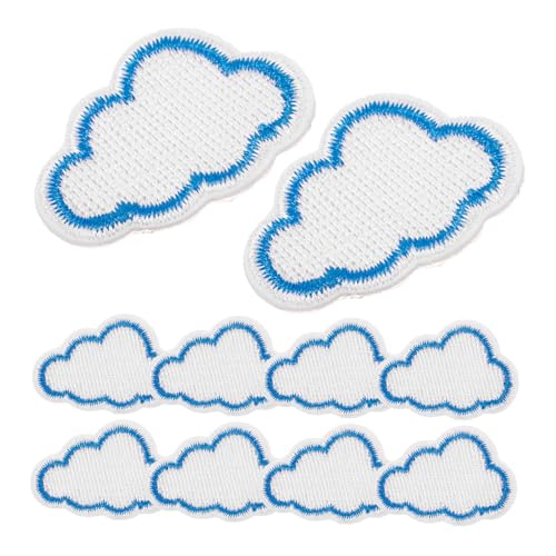 DOITOOL 10 Stück Wolkenmuster, bestickte Bügelflicken, multifunktional, DIY, dekorative Flicken für Kleidung, Taschen und Accessoires, weich mit langlebiger Handwerkskunst DOITOOL 10 Stück Wolkenmuster, bestickte Bügelflicken, multifunktional, DIY, dekorative Flicken für Kleidung, Taschen und Accessoires, weich mit langlebiger Handwerkskunst von DOITOOL