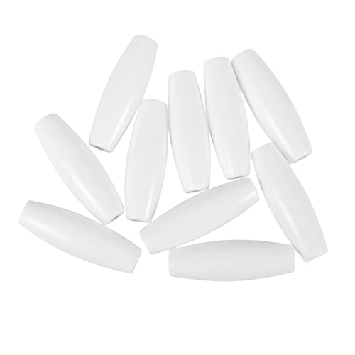DOITOOL 10 Stück Zubehör für Holzperlen Weiß Perlen für Schmuckhersteller Löcher Form Abstandshalter für Halskettenanhänger ovale lose Perlen ovale Anhänger Abstandsperlen für Armband DOITOOL 10 Stück Zubehör für Holzperlen Weiß Perlen für Schmuckhersteller Löcher Form Abstandshalter für Halskettenanhänger ovale lose Perlen ovale Anhänger Abstandsperlen für Armband von DOITOOL
