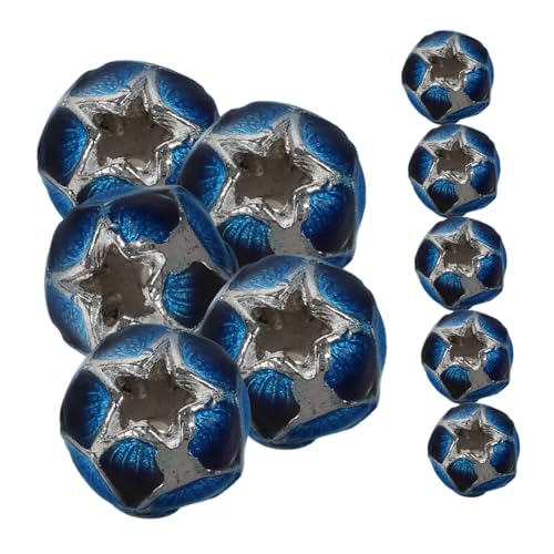 DOITOOL 10 Stück dekorative Perlen Herstellung Löcher Schmuck Lotusperlen Perlen Metall Metallperlen lose Perlendekor Kupfer Himmelblau DOITOOL 10 Stück dekorative Perlen Herstellung Löcher Schmuck Lotusperlen Perlen Metall Metallperlen lose Perlendekor Kupfer Himmelblau von DOITOOL