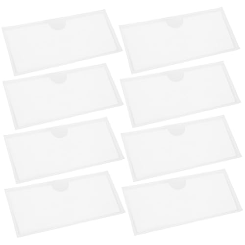 DOITOOL 10 Stück selbstklebender Etikettenhalter visitenkarten Organisation der Klassenzimmerbibliothek Klare Etikettentaschen Parkpasshalter Kartentasche Ticketordner PVC Transparent von DOITOOL