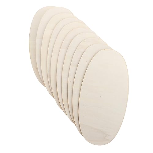 DOITOOL 10 Stück unlackierte Holzspäne für DIY Handwerk Blanko Holz für kreative Dekoration für Partys, Graffiti und benutzerdefinierte Etiketten von DOITOOL