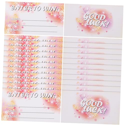 DOITOOL 100 Blatt Blanko Verlosungskarten für Veranstaltungen Mehrzweck Raffle Ticket Blätter für Wettbewerbe Auktionen und Festivals von DOITOOL