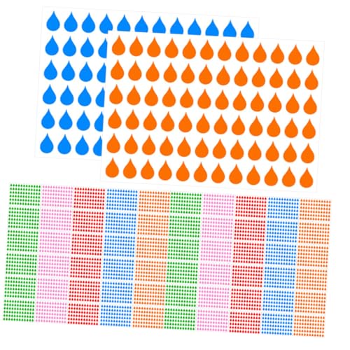DOITOOL 100 Blatt Bunte Index-tab Aufkleber aus Robustem Kupferdruckpapier Teardrop Schreibetiketten für Planer Tagebücher Ordner Haftende Beschreibbare Organizer-sticker von DOITOOL