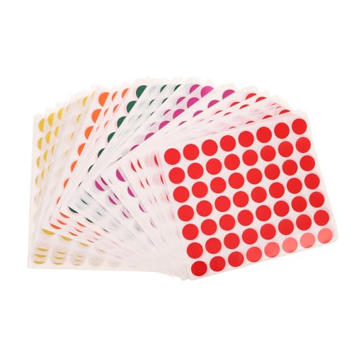 DOITOOL 100 Blatt Bunte Runde Klebepunkte Selbstklebende Farbetiketten Zuverlässiger Haftung für Geschenke Verpackungen Bastelprojekte Büro Haushaltsorganisation von DOITOOL