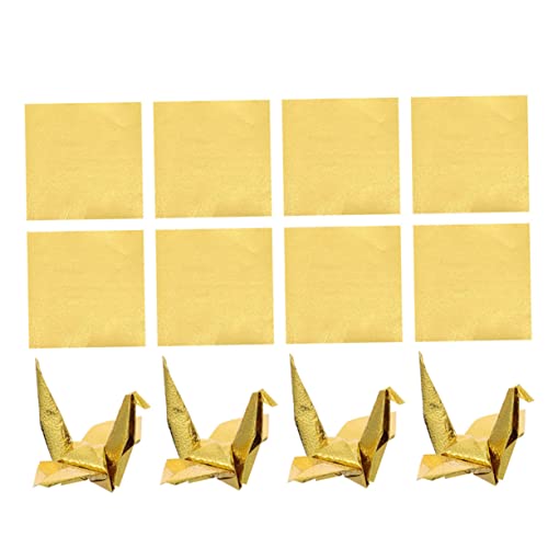 DOITOOL 100 Blatt DIY Origami Papier Gold Einseitiges Perlpapier für Faltarbeiten für Bastelprojekte Scrapbooking und Handarbeiten für Erwachsene von DOITOOL